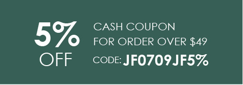 5% OFF Cash Coupon For Order Over $49