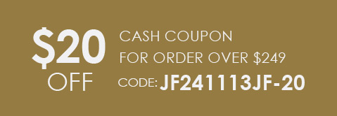 $20 OFF Cash Coupon For Order Over $249